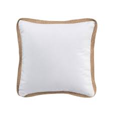 Coussin en jute blanc