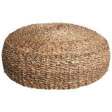 Pouf rond en jute naturel